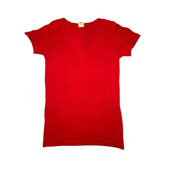 Victorias Secret PINK Short Sleeve Tee Shirt in Red Size Medium - Picture 1 of 5
